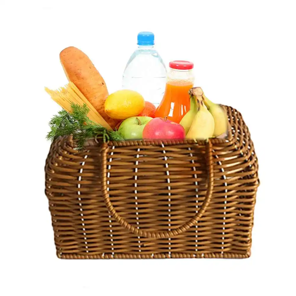 Плетеная Сумка из ротанга ручной работы плетеная открытая Пляжная Корзина