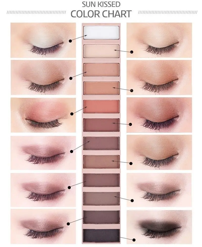 

12 Colors Eyeshadow Textured Pallete Faced Matte Pearl Makeup Eye shadow Palette