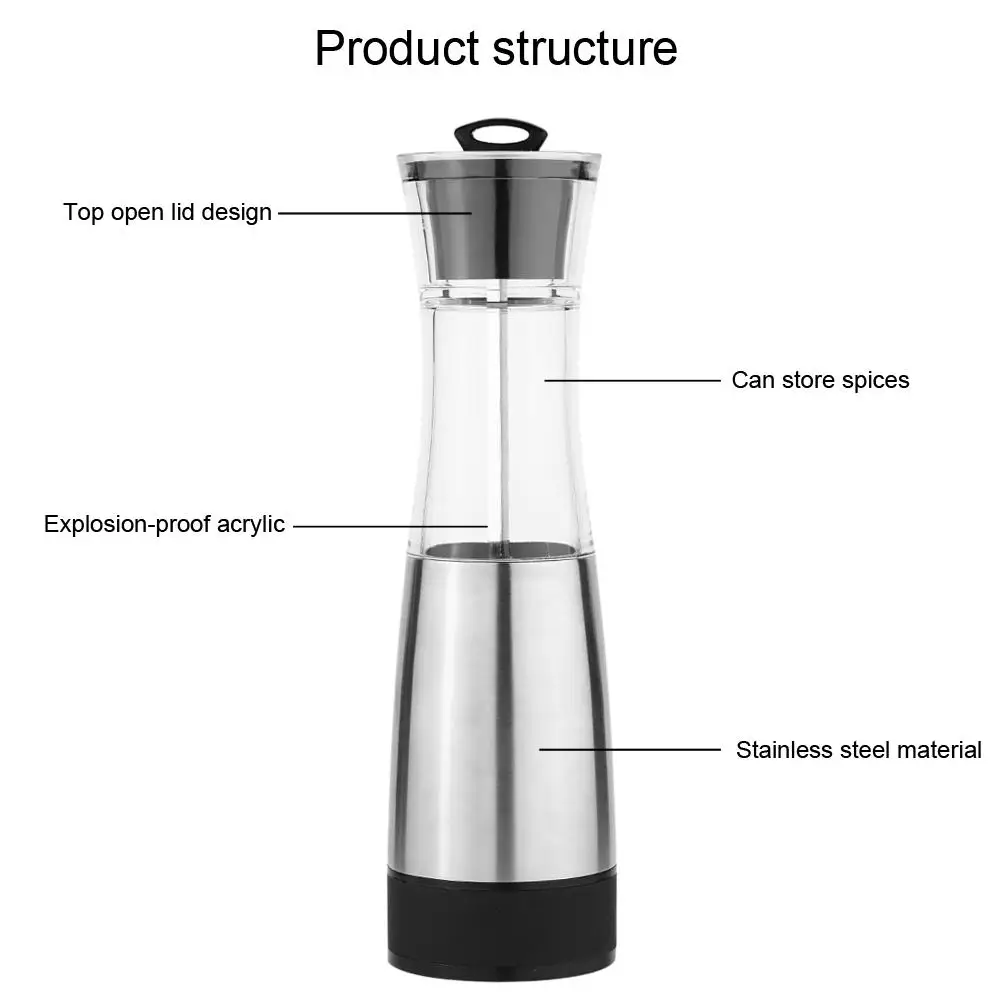 TOPINCN мельница для перца, шлифовальная машина из нержавеющей стали, ручной измельчитель для соли, перца, кухонные инструменты, шлифовка для приготовления пищи, ресторанов