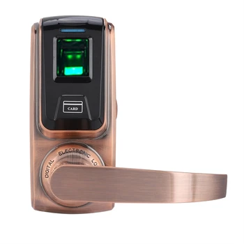 

3 in 1 Electric Keyless Fingerprint Card Smart High Strength Zinc Alloy Lever Door Lock