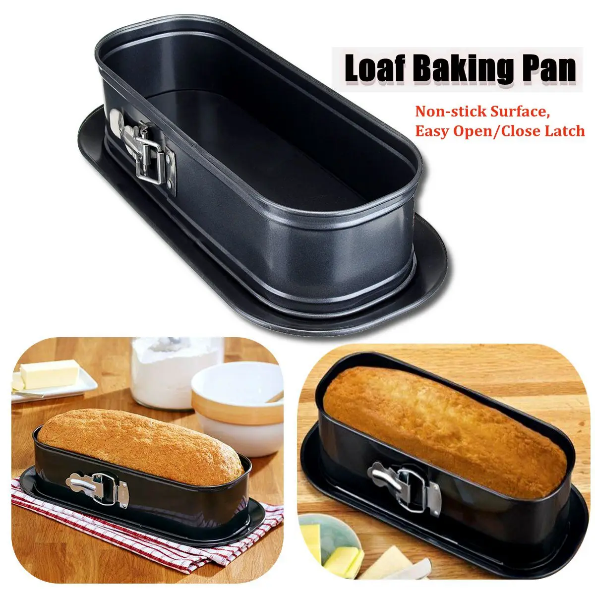 

12inch Long Oval Loaf Baking Tin Pan Non Stick Spring Form Bread Roll Cake Tray Kitchen DIY Baking Tools Decoration Bakeware