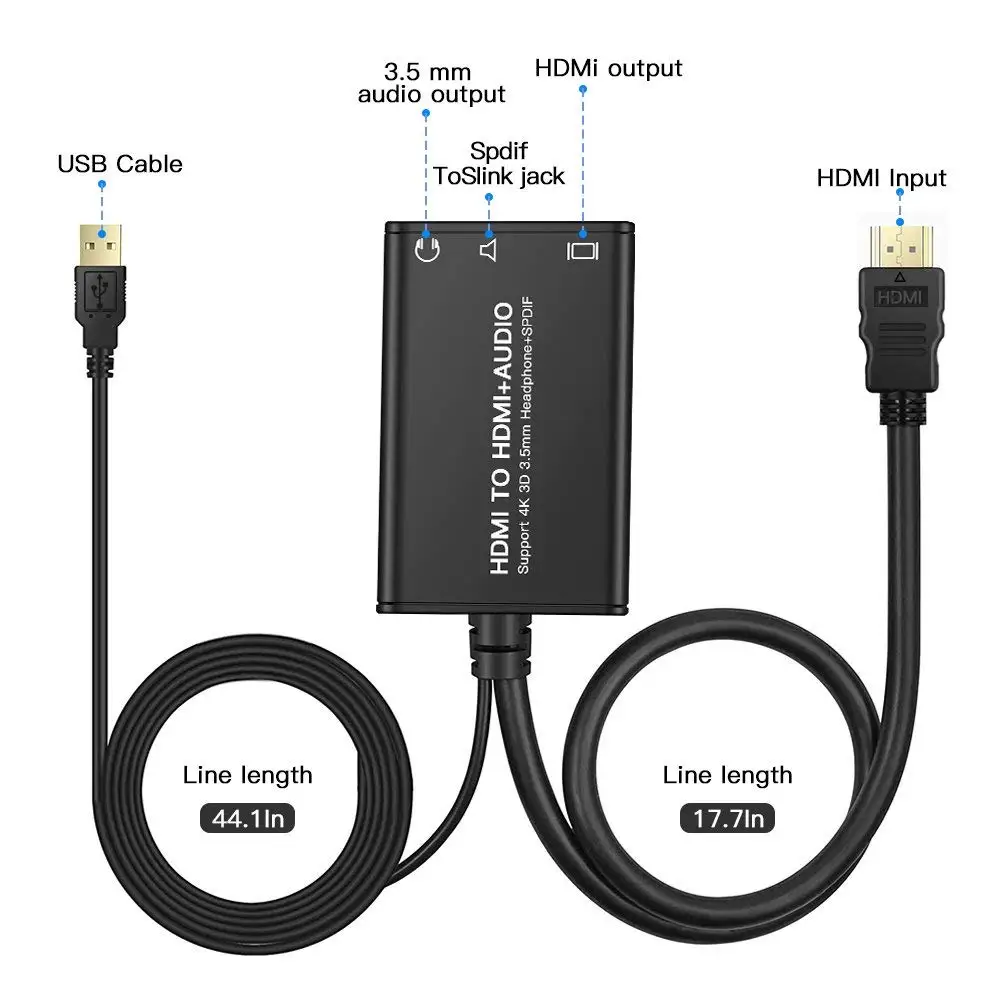HDMI сплиттер 4K HDMI видео аудио адаптер оптический Toslink SPDIF к HDMI конвертер 3,5 мм разъем для PS4 HDMI аудио экстрактор