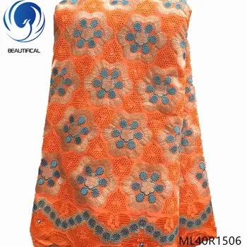 

BEAUTIFICAL orange swiss voile lace african voile laces fabric latest swiss laces new arrival 5yards/lot free shipping ML40R15