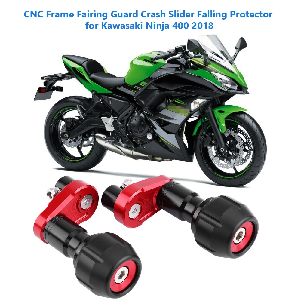 

Motorcycle Frame Fairing Guard Crash Slider Falling Protector CNC Aluminum Alloy Universal for Kawasaki Ninja 400 2018