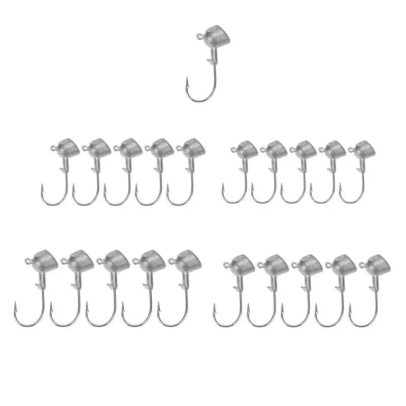 

Crank Jigging Lead Head Barbed Hook Soft Worm Swinbait Tackle Accessories