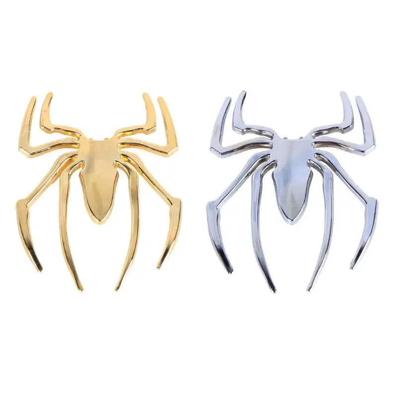 

Car-styling Metal Spider Stickers on Cars 3D Electroplated Decals Accessory Automobiles AutoTail Body Window Decoration Trinket