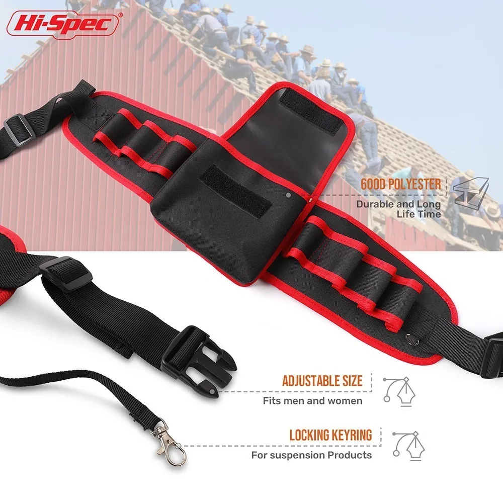 Hi-Spec Tool Belt Multi-pockets Tool Bag Waist Pockets Electrician PouchTool Bag Oganizer Waist Tool Holder Electric Drill Bag Hi-Spec Tool Belt Multi-pockets Tool Bag Waist Pockets Electrician PouchTool Bag Oganizer Waist Tool Holder Electric Drill Bag