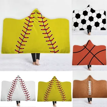 

Warm Various Balls Grain Hoodie Blanket Wearable Fleece Cloak Magic Siesta Wear Family Hooded Blankets For Kids Throw Blanket