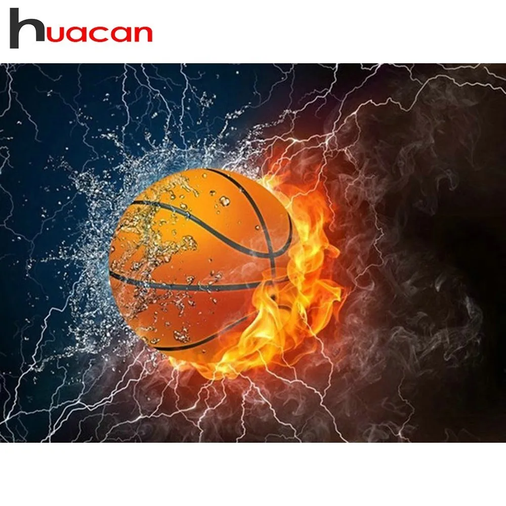 

Huacan Diamond Mosaic Sale Cartoon Paintings From Crystals Diamond Painting Basketball Diamond Embroidery Full Drill Square