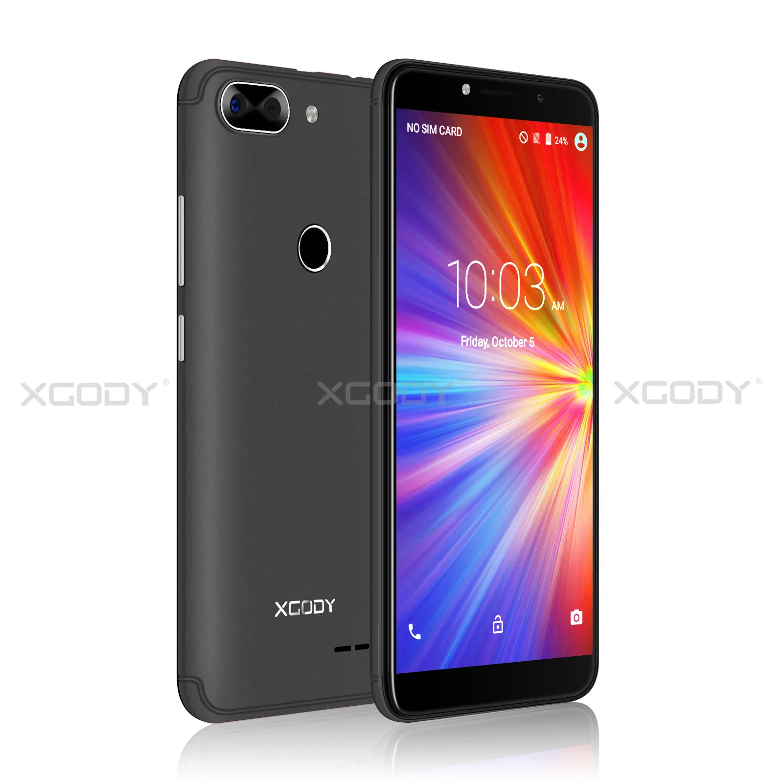 XGODY D27 3G Unlock Smartphone Android 7.0 5.5 Inch 18:9 Full Screen Mobile Phone Quad Core 1G+8G 5MP Camera Cell Phones 2500mAh