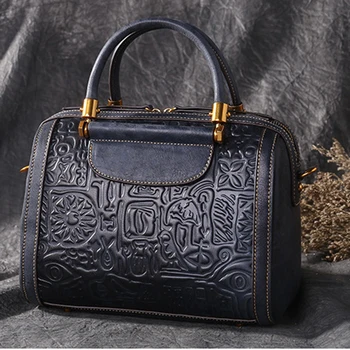 

Natural Skin Women Top Handle Bags Shopping Handbag High Quality Genuine Leather Cross Body Shoulder Tote Messenger Bag New