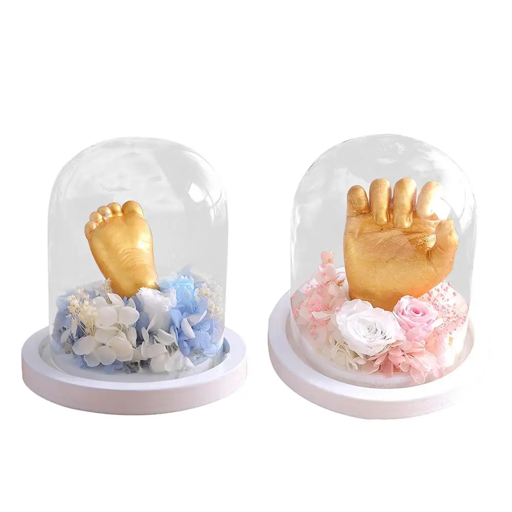 

3D Handmade DIY Baby Hand Foot Casting Kit Clone Powder Mini Handprints Footprints Model Powder Gifts Mold Baby Hand Print