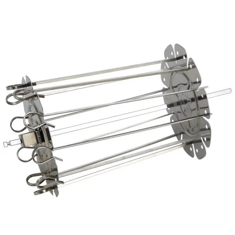 

Stainless Steel Grilled Cage BBQ Roaster Barbecue Kebab Maker Meat Skewer Machine BBQ Grill Kitchen Air Fryer Accessories