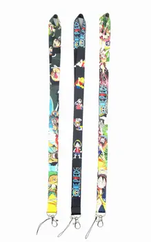 

100 PCS One Piece key lanyards id badge holder keychain straps for mobile phone Wholesale Free Shipping