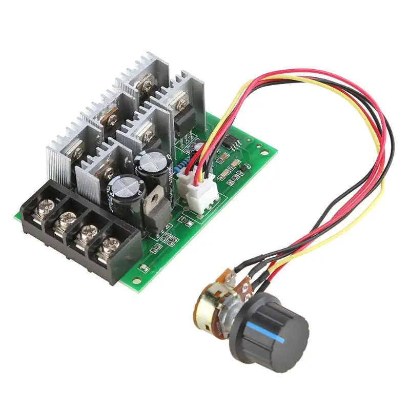 New 9V-55V 40A PWM DC Motor Speed Controller CW CCW Reversible Switch 12V 24V