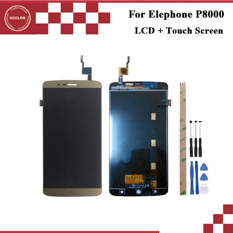 Ocolor для Elephone P8000 ЖК дисплей и кодирующий преобразователь сенсорного экрана в