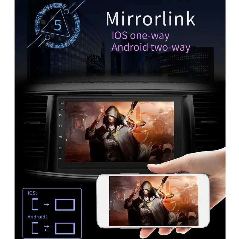 Автомобильный плеер навигация все в одном машина Android 8 1 16G память 7 дюймов