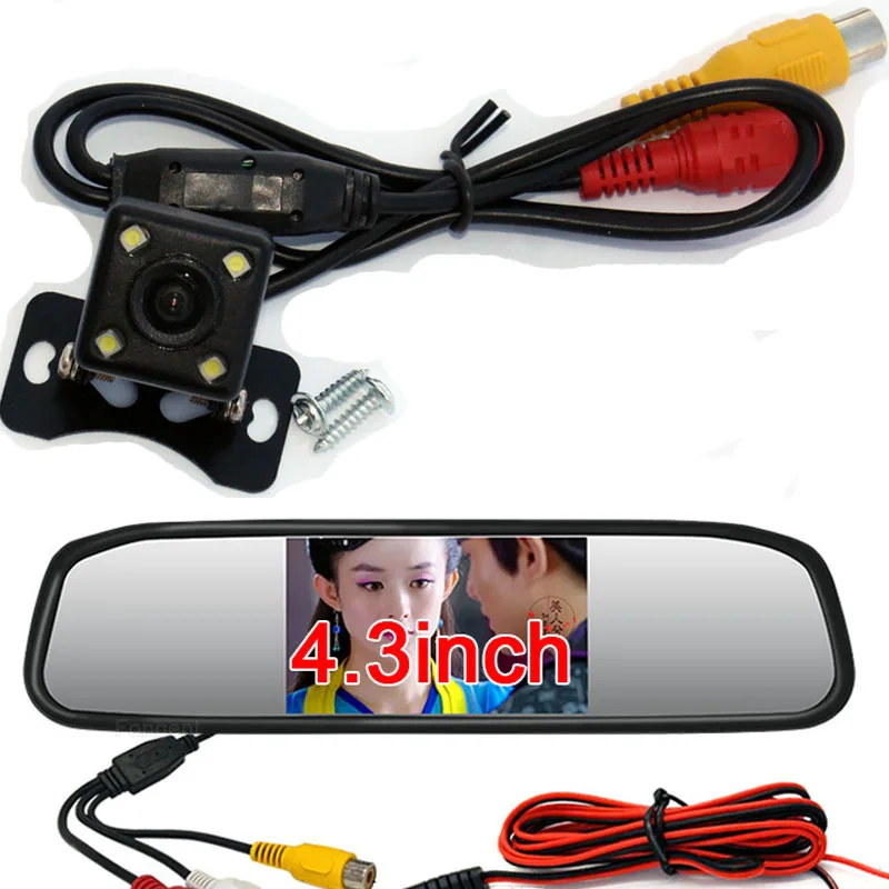 

Mini 4.3" 5" Car Rear View Mirror with Camera Navigation Lights Reversing Auto Camera Parking with Camera Parktronic Car-styling