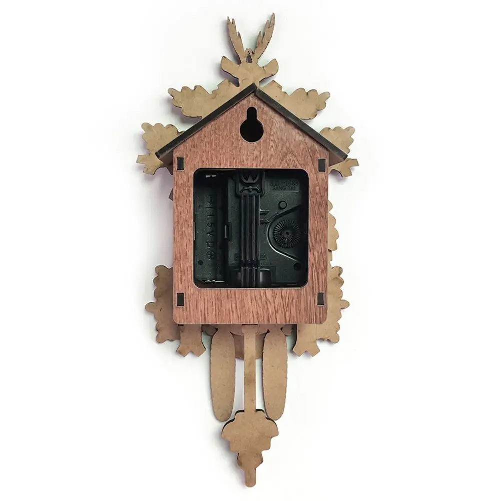 Винтажное украшения для дома настенные часы с птицей Висячие деревянные часы с огурцом для гостиной маятниковые часы ремесленные художественные часы для нового дома