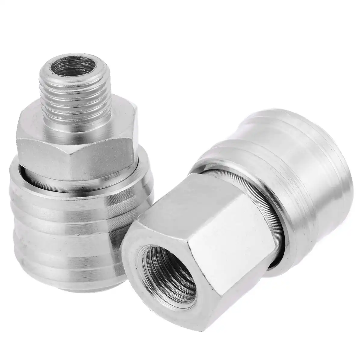 6pcs Euro Air Hose Compressor Fittings Connector Female Male Quick Release 1 4 Bsp Thread