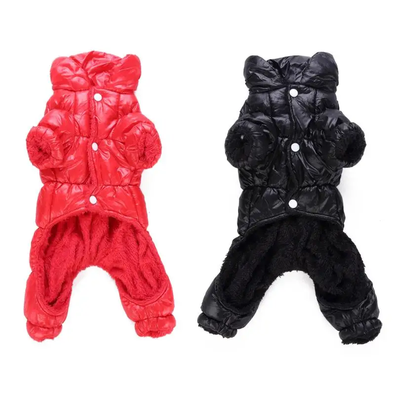 

Cute Pet Dog Down Parkas Four Legs Jumpsuit Polyester Warm Coat Jacket Winter Soft Clothes Waterproof Dog Coats Jackets Supplies
