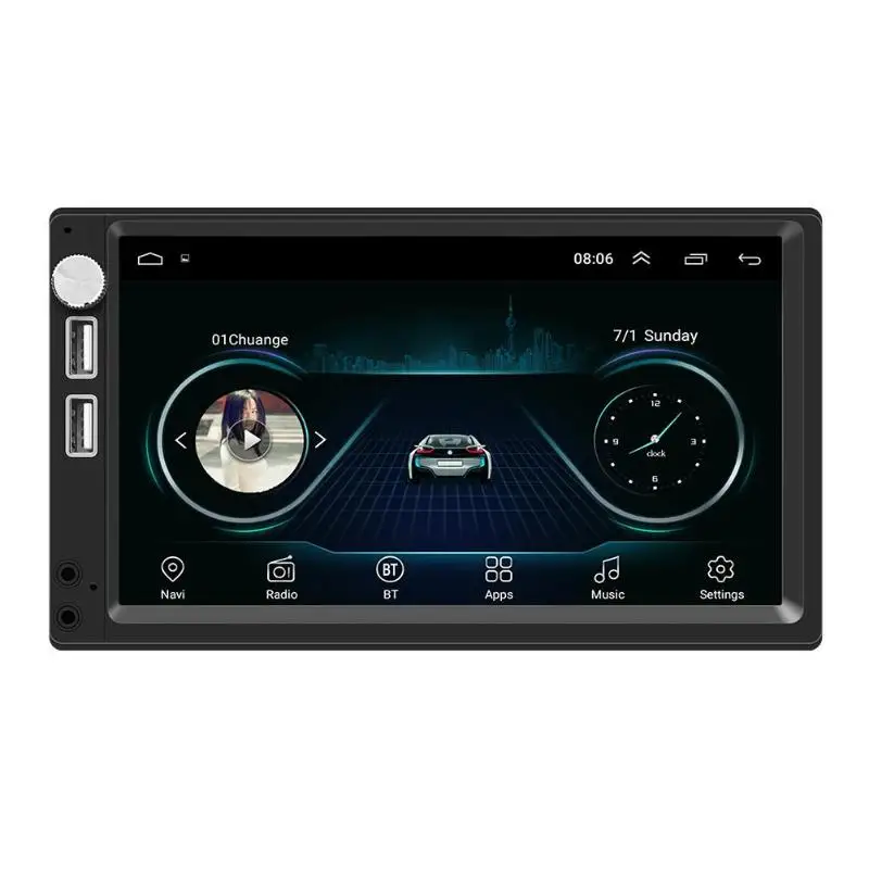 

GPS with Camera A5 7 Inch Android 8.1 Car Stereo MP5 Player GPS Navi FM Radio WiFi BT4.0 DVR input WiFi Mobile Phone Charging
