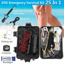 Набор для выживания, SOS, аварийный, для кемпинга, туризма, рыбалки, набор, для улицы, снаряжение, тактический инструмент, практичный, легкий, самопомощи, водонепроницаемый