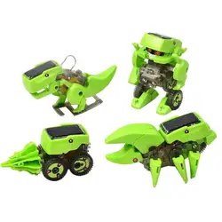 Rowsfire DIY собрать 4 в 1/набор образовательных солнечная игрушка для детей робот сверлильный станок динозавр насекомых игрушки комплект