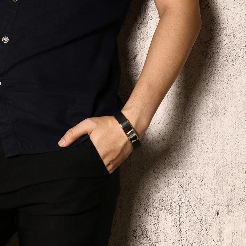 Пользовательский мужской силиконовый браслет черный резиновый персональный ID браслет крест Выгравированный wrap наручные