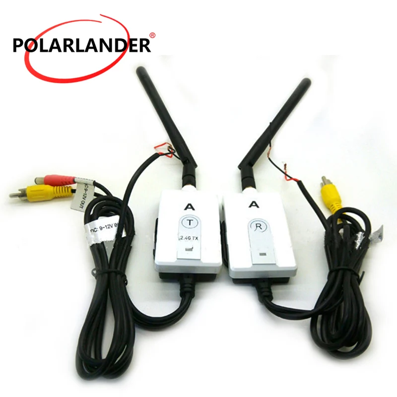 

NEW 2.4G Wireless Color RCA Video Transmitter and Receiver For 24V truck Vehicle Car Rear view Monitor DVD to Reverse Camera