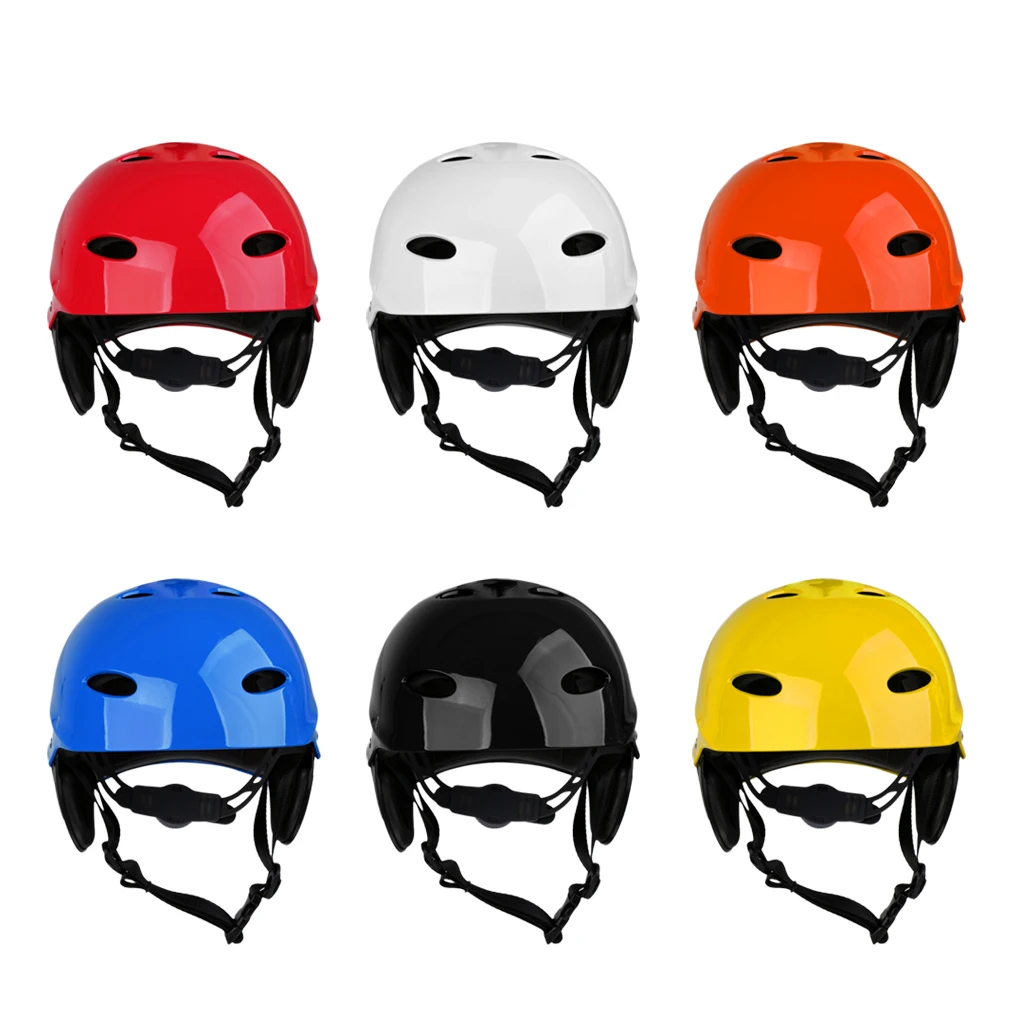 

Perfeclan Lightweight Vented Water Sports Safety Helmet Kayak Canoe Boat Surf Hard Cap with Ear Protective Pads CE Certified