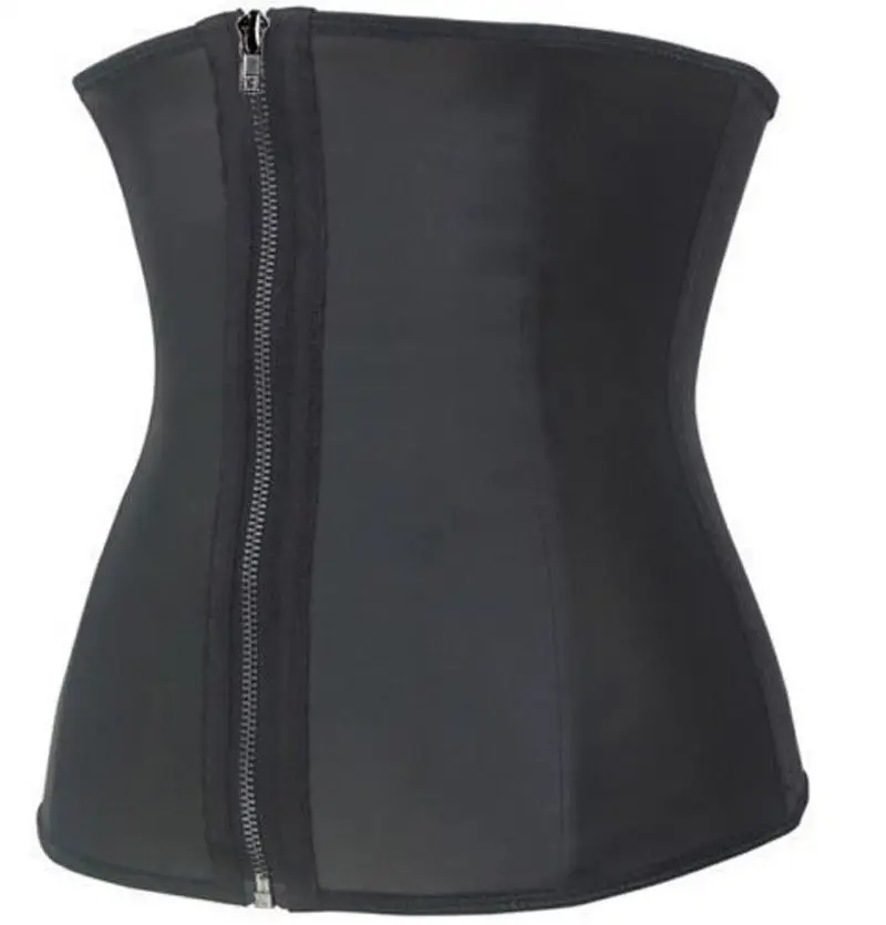 

2018 New Brand Women Waist Trainer Latex Belt Zipper Body Shaper Zip Corset Girdle Slim Belt