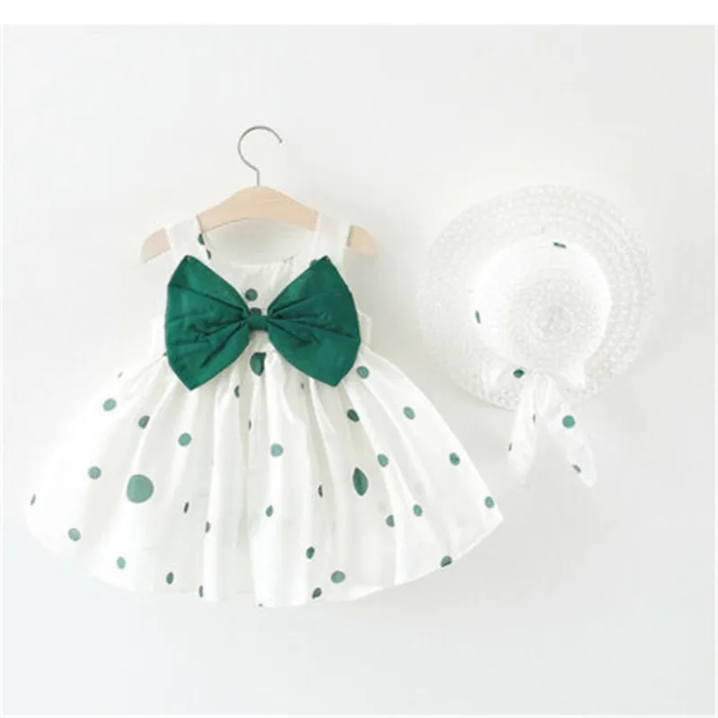 

Toddler Kid Baby Girl Summer Dress Princess Party Wedding Polka Dot Tutu Dresses Kids Dresses For Girls Cotton O-neck Sleeveless
