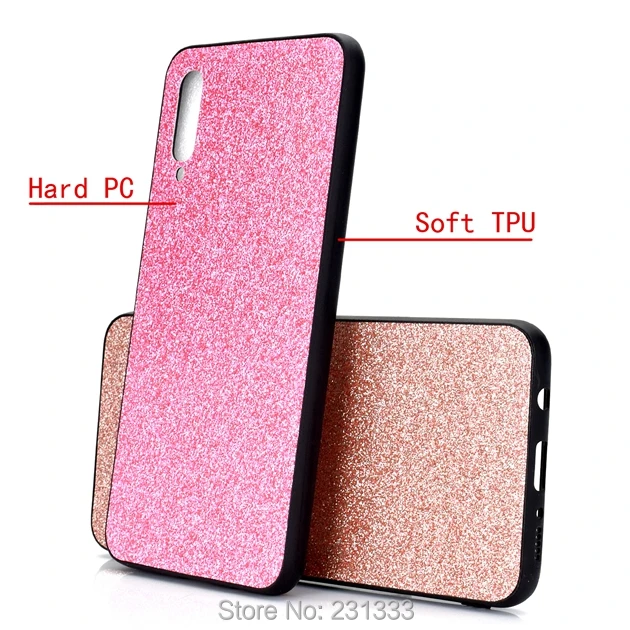 

C-ku Glitter Bling Soft TPU PC Hard Case For Xiaomi Redmi 7 6 PRO 6A NOTE 7 6 PRO Veneer Gluing Cover Cellphone Skin Luxury 1pcs