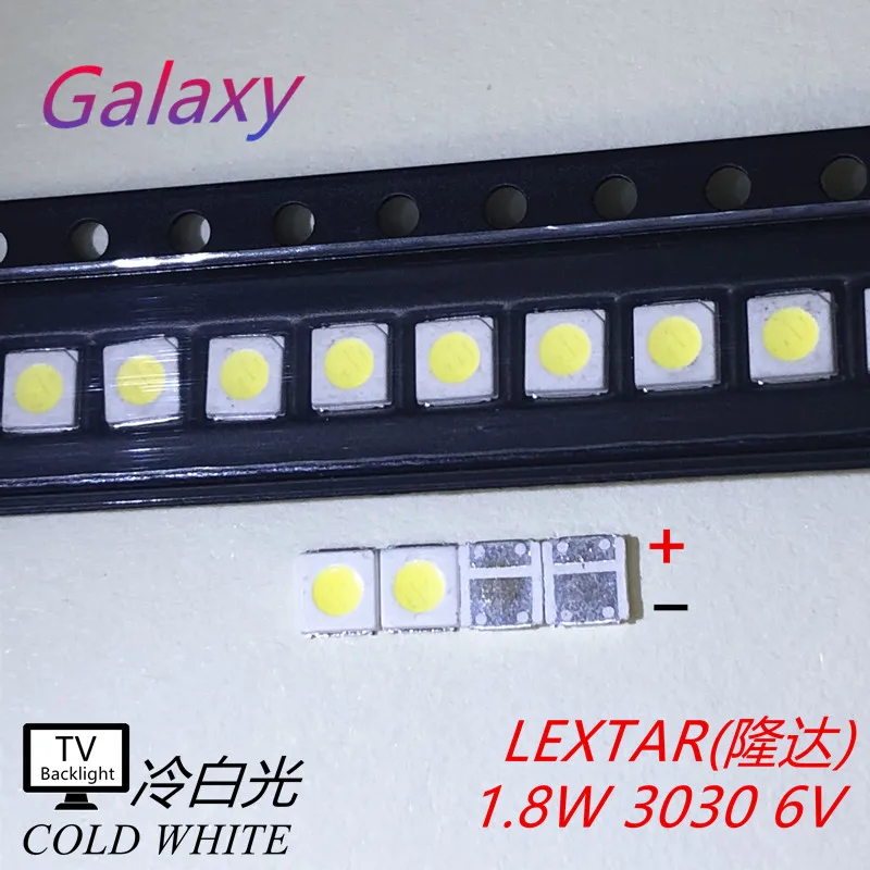 Lextar 6 в светодиодная подсветка высокой мощности 1 8 Вт 3030 холодный белый 3030-4000 лм