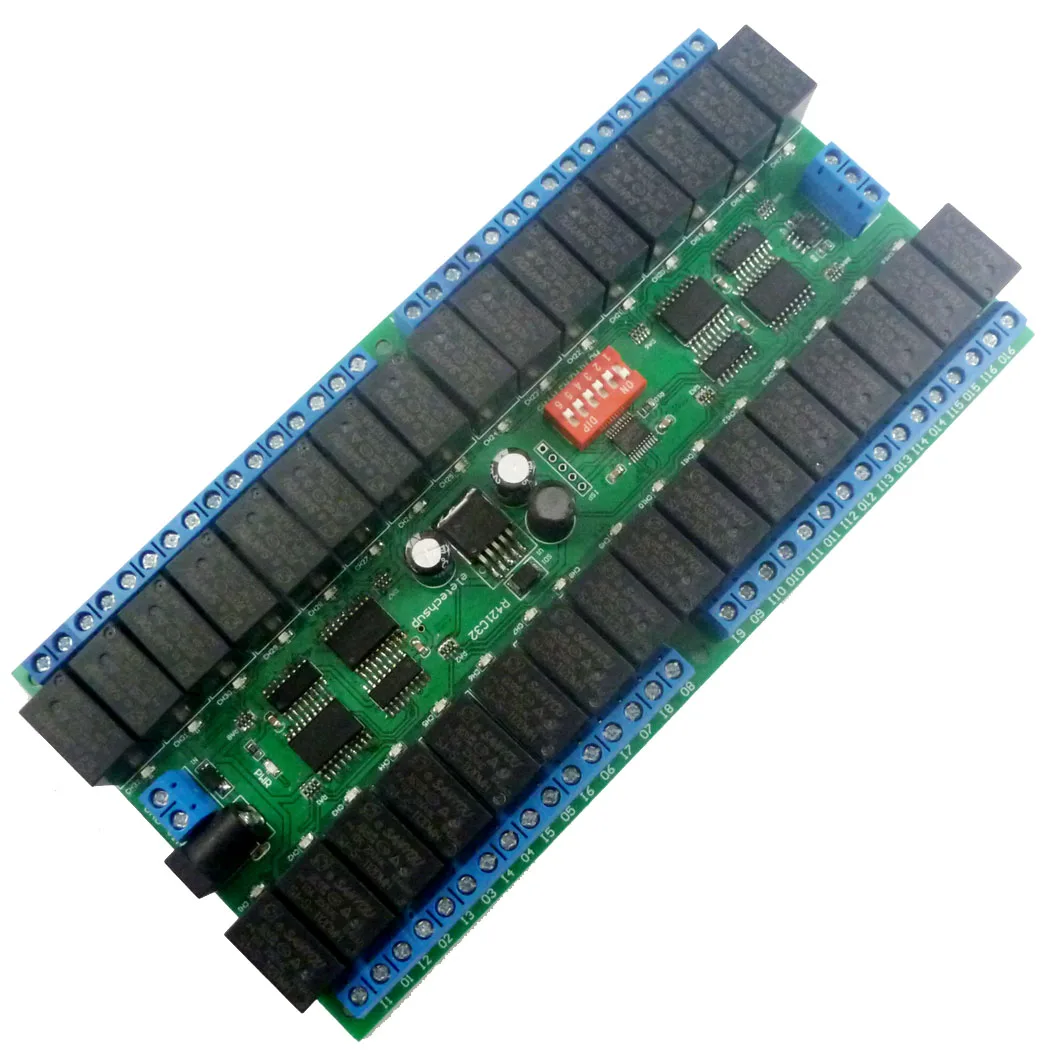 R421C32 DC 12 В 32 канала Modbus RTU RS485 релейный модуль шины UART плата последовательного