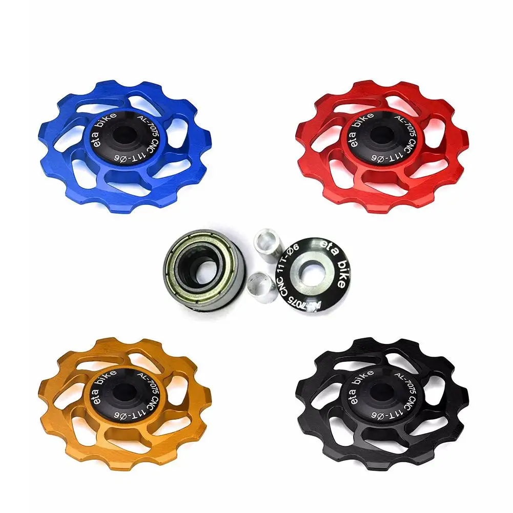 

Cycling MTB Mountain Road Bike Bicycle 11T Rear Derailleur Jockey Wheel Tension Guide Pulley Ceramic Bearing Aluminum Alloy