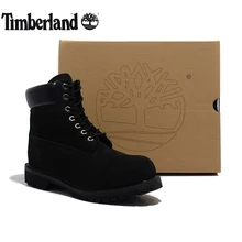 Оригинальные Классические женские ботинки TIMBERLAND; коллекция 10061 года; Цвет Черный; Теплые ботильоны премиум-класса; женская обувь из натуральной кожи; нескользящая прочная обувь