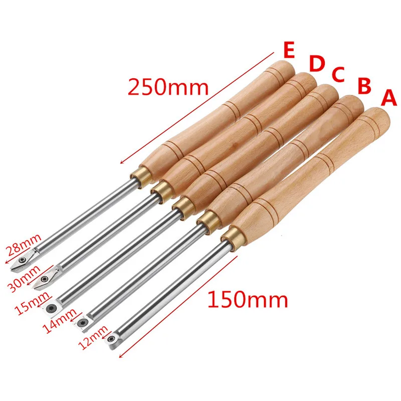 

DANIU Wood Turning Tool Carbide Insert Cutter With Wood Handle Lathe Tools Round Shank Woodworking Tool