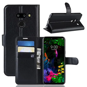 

10pcs/lot free shipping Lychee wallet leather cover case stand card holder for LG G8 ThinQ K40