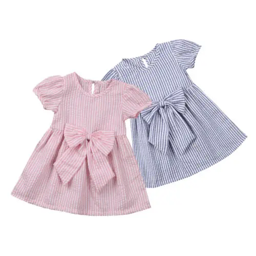 Одежда для маленьких девочек летнее платье-пачка вечерние платья принцессы с бантом на свадьбу