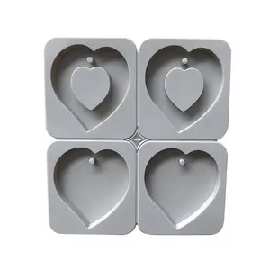 DIY силиконовая форма для восковый лист пластырь для ароматерапии мыло ручной работы плесень DIY торт плесень 4 даже 2 группы любви могут быть разделены - изображение