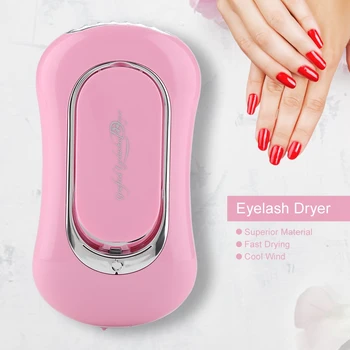 

Mini Fan Eyelash Manicure Dryer Blower False Eyelashes Extension Dryer with Makeup Mirror USB Charging Nail Eyelash Tools