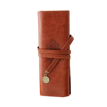 

Stationery Creative Twilight City Retro Leather Straps Bundled Pencil Case
