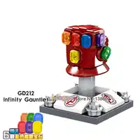 Wholesale 50PCS/LO s Endgame Infinity War Gauntlet With 6Pcs Power Stones Thanos Gloves Building Blocks Toys For Children