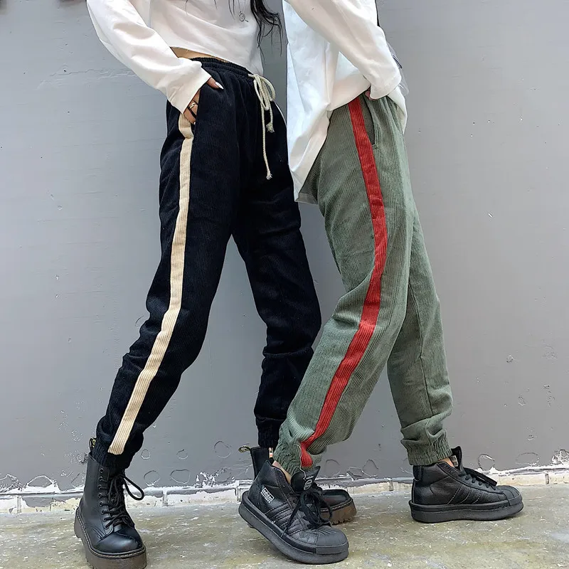 2018 Winter New Men's Casual Pants Thickening Plus Velvet Trousers Men's Straight Student Youth Loose Nine Pants Lovers Pants