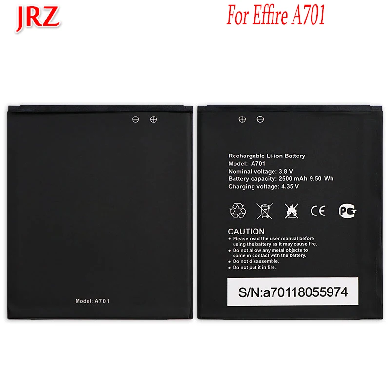 JRZ 3 8 V 2500mAh батарея высокого качества для Effire A701 A7 телефон замена батареи Bateria