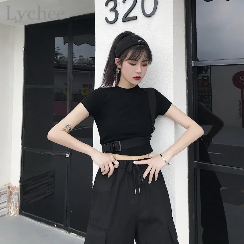 يتشي بلون المتناثرة مشبك يصرف الإناث المحاصيل T قميص أعلى المحملات س الرقبة قصيرة الأكمام الصيف الربيع النساء القمصان يتشي بلون المتناثرة مشبك يصرف الإناث المحاصيل T قميص أعلى المحملات س الرقبة قصيرة الأكمام الصيف الربيع النساء القمصان