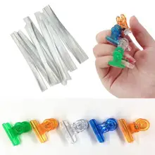 1 комплект Профессиональных стекловолокна наращивание ногтей Nail шелковые шарфы расширение Акриловые гвоздь Fibernails с кривизной клипы