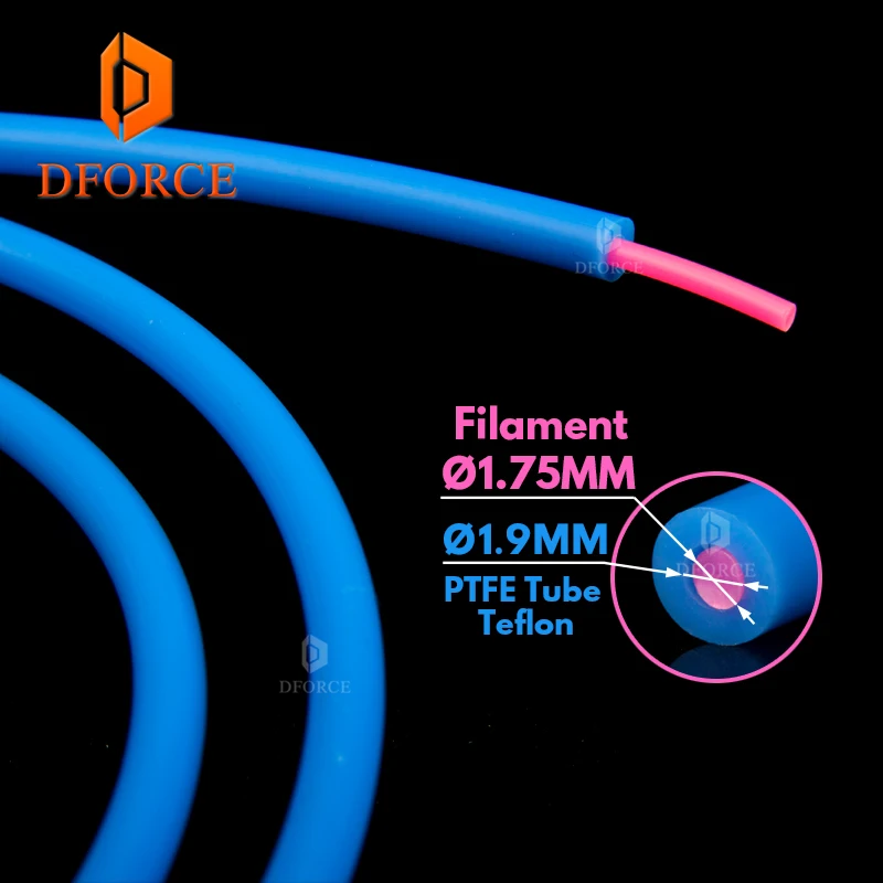 DFORCE TL Фидер hotend PTFE трубка Teflonto для i3 anet mk8 Bowden экструдер 1 75 мм нить id1.9mmod4
